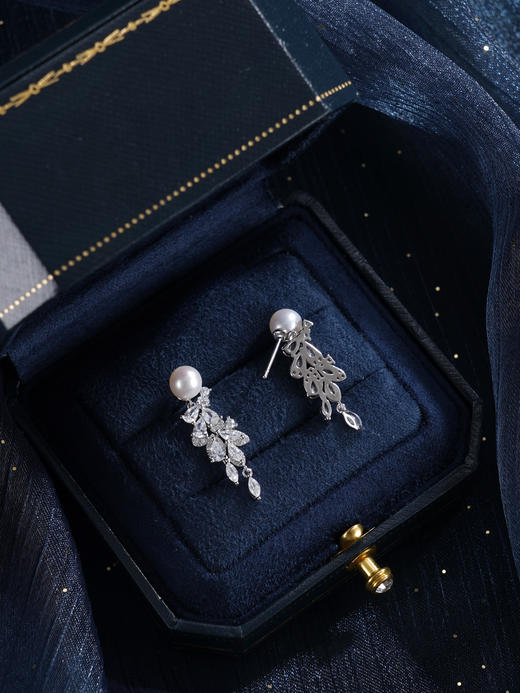 子佩集【穗穗静好】银S925珍珠惜王妃耳钉【W0320】6mm珠双色麦穗2601 商品图6