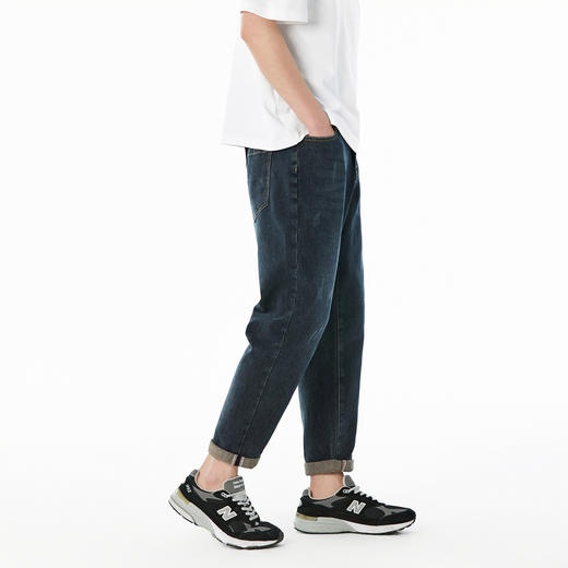 GXG男装秋季时尚百搭男士休闲牛仔长裤潮流舒适裤子K&C 商品图3