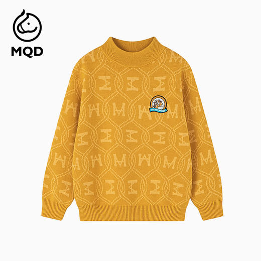 【秒2】【MQD】男童时尚满版印花休闲半高领针织衫 商品图2