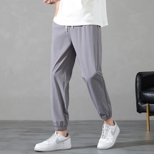GXG男装【凉爽透气】夏季时尚简约透气舒适男士束脚休闲长裤K&C 商品图8