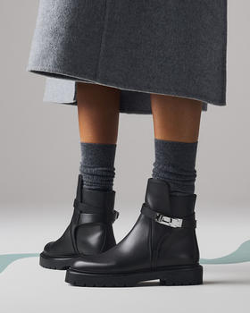 现货 THS-限时 爱马家 女士秋冬经典kelly扣短靴 BZ1279