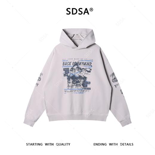 N070SDSA男士秋冬新款痞帅男装嘻哈显瘦印花字母连帽卫衣百搭美式上衣 商品图1