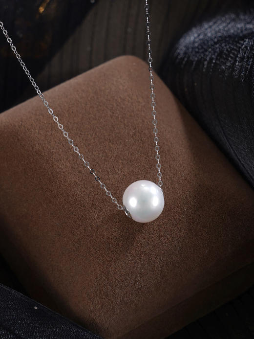 子佩集【小情缘‌】Pt900铂金项链【MLKJXL001】8.8mm珠双色单珠2601 商品图8