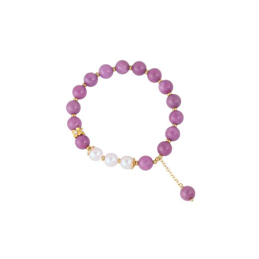 三彩2026新款紫云母贝珍珠串珠手串简约温柔优雅轻奢吊坠灵动女 商品图2