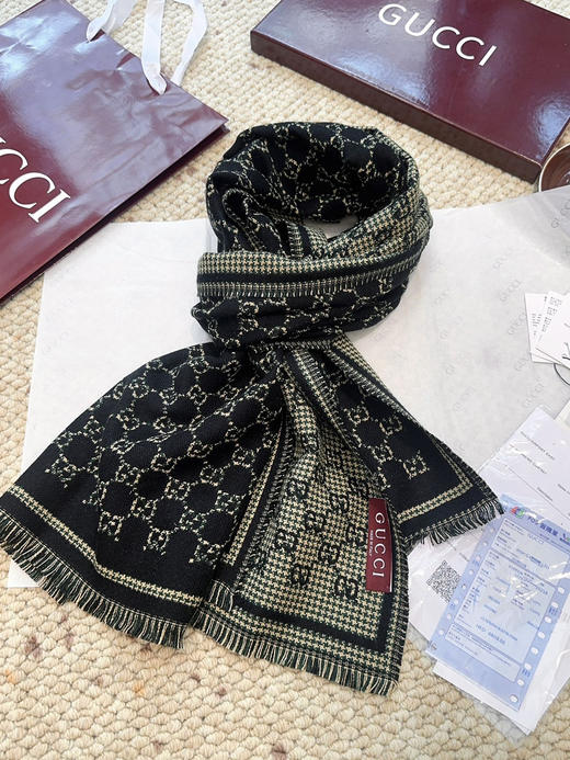 秋冬特惠💰240 古驰围巾【小G双面-Gu秋冬新款，GG时髦复古双面羊毛围巾！！】 商品图5