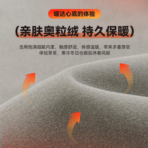 【奥粒绒加厚卫裤】占姆士男女同款双面奥粒绒直筒裤男女秋冬加绒加厚男士宽松保暖外穿长裤 商品图3