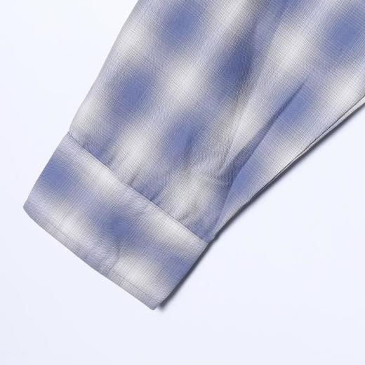 SDSA男士秋冬新款痞帅男装慵懒风撞色格子设计长袖衬衫百搭时尚 商品图3