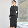 IWY/高级感灰色职场穿搭立领收腰西装套装女修身商务正装职业装J26CS271 商品缩略图1
