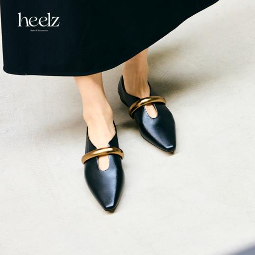 heelz设计师手工鞋履 ｜金条U口羊皮奶奶鞋 1.5 公分 商品图1