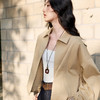 【100棉】三彩2026春季新款休闲翻领外套花苞夹克开衫宽松简约S 商品缩略图3
