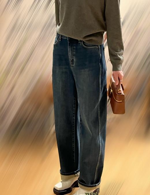 女款弯刀加绒牛仔裤长裤ba 商品图4