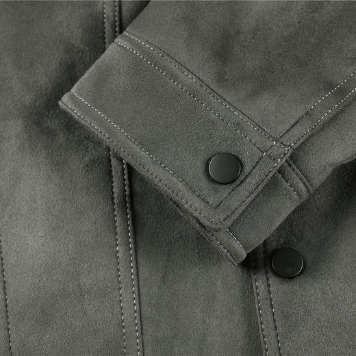 GXG男装秋季经典工装通勤仿麂皮绒面料翻领休闲男式短款夹克K&C 商品图13