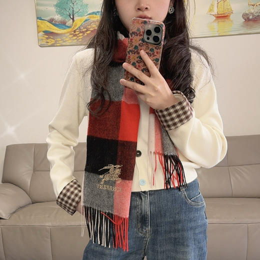 秋冬特惠💰240 巴宝莉围巾 精致的战马刺绣让围巾 商品图6