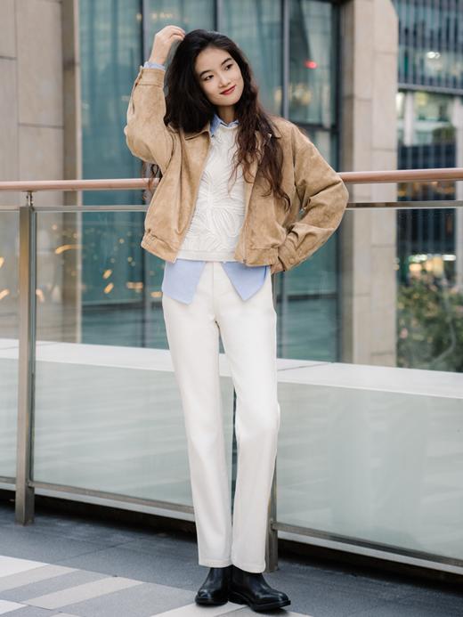 仿麂皮绒飞行员夹克外套FCG1JKT063 商品图9