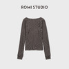 ROMI STUDIO复古针织华夫格高弹深v亨利衫打底上衣RWDSSY1563 商品缩略图2