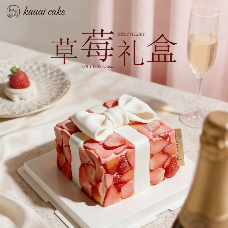 【草莓季】·草莓礼盒·草莓蛋糕生日蛋糕-6寸