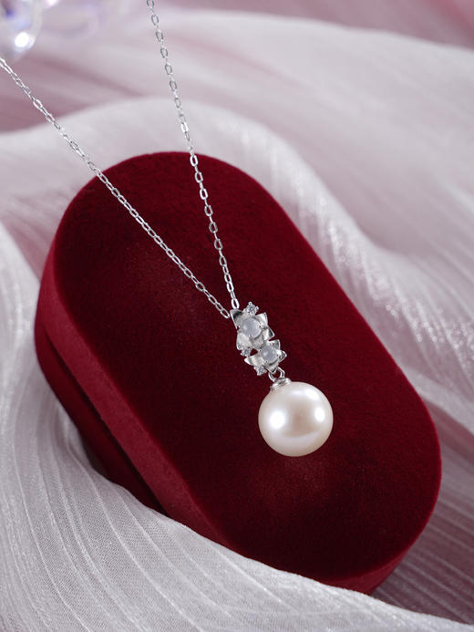 子佩集【念念花开】银S925珍珠惜王妃套链【MLTL030】10mm珠吊球花朵双花2601 商品图6