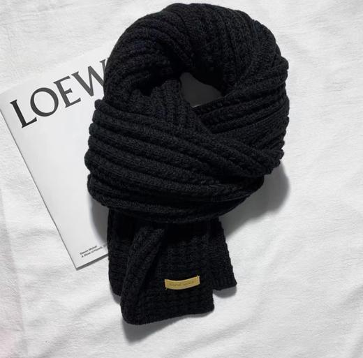 【17.9任选2条❗️超百搭针织围巾】软糯舒适，秋冬显白，持久保暖锁温！季时尚高级感学生围脖披肩情侣色韩版纯色厚马年春节新年本命年大红色L 商品图6