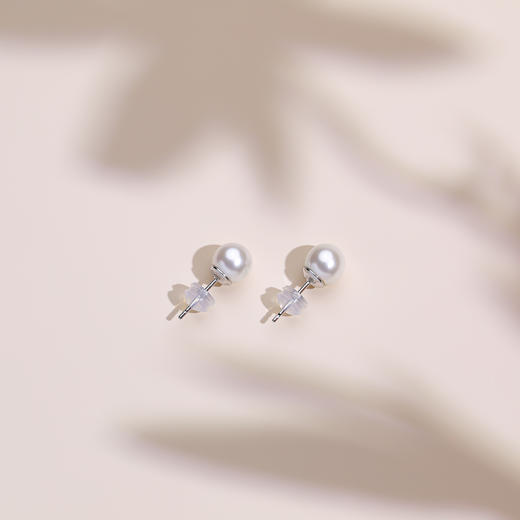 樱舞系列S925银 Akoya珍珠耳饰 6.5-7mm 商品图4