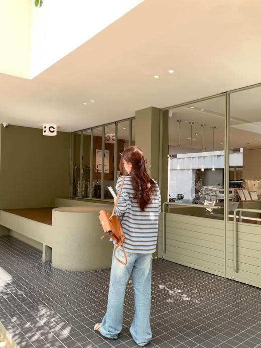 <曾小咸推荐>现货秒杀 ！微信超特价！条纹撞色小狗长袖T恤 日常129.99 立减60 秒杀69.99！！ 商品图5