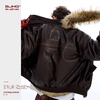 BJHG不计后果羽绒服男款冬季新款可拆卸毛领水洗做旧PU皮夹克外套 商品缩略图1