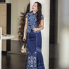 【林栖设计小店】（现货）蓝印花马面裙丝棉2026早春新款鱼尾半身裙女1961073 商品缩略图1