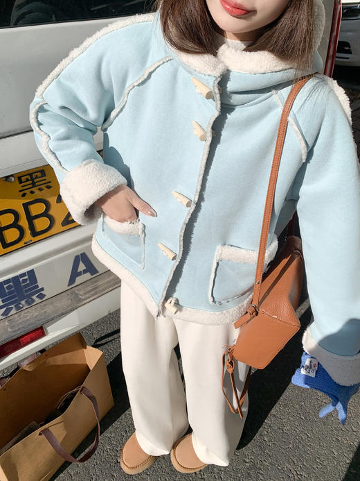 <曾小咸推荐>现货秒杀 ！微信超特价！韩系皮毛一体连帽外套 日常289.99 立减160 秒杀129.99！！ 商品图5