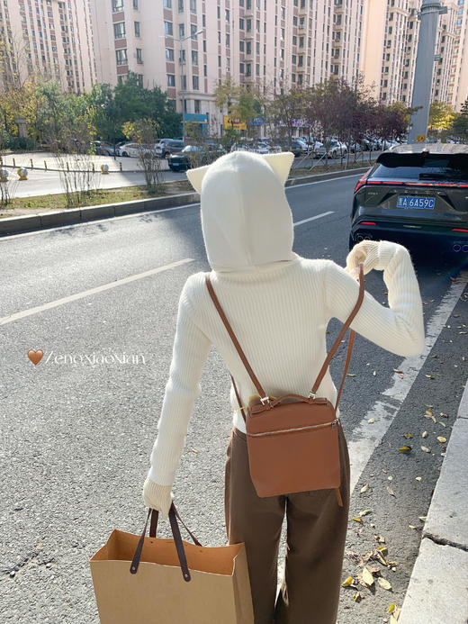 <曾小咸推荐>现货秒杀 ！微信超特价！韩系毛边连帽针织衫 日常199.99 立减110 秒杀89.99！！ 商品图11