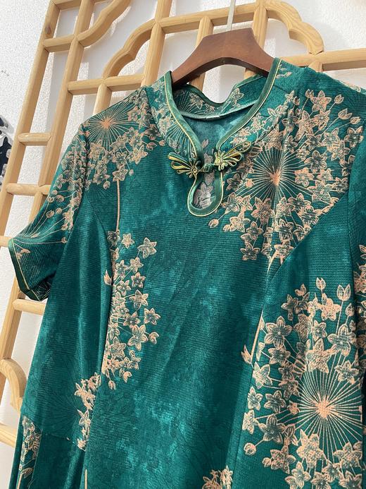 「断码清仓」新款妈妈宽松印花短袖改良旗袍 XL码  ZFYY301 商品图2