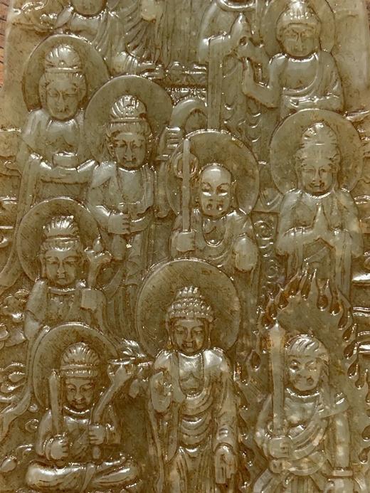 白玉雕诸佛群像佛龛摆件，顺丰包邮 商品图11