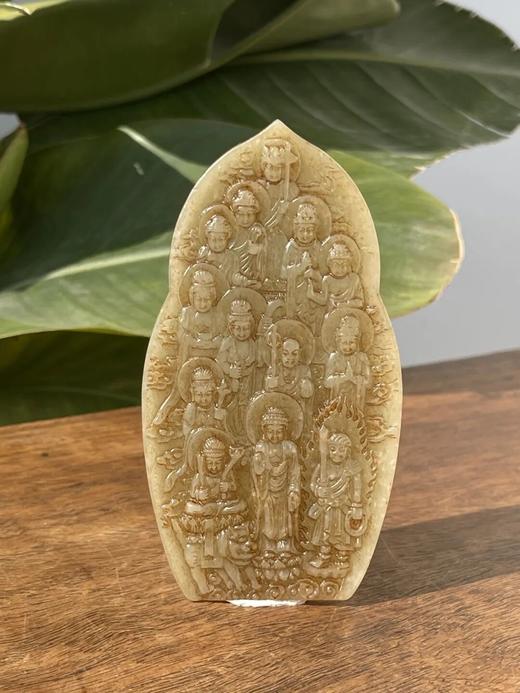 白玉雕诸佛群像佛龛摆件，顺丰包邮 商品图0