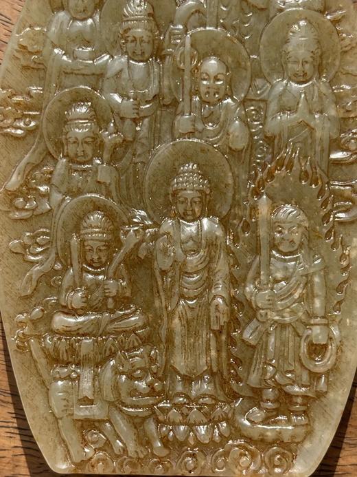 白玉雕诸佛群像佛龛摆件，顺丰包邮 商品图14