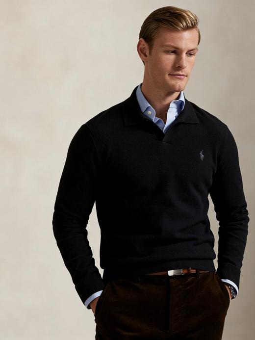 R.L 25年秋冬新款翻领V领针织毛衣 MY149 商品图0