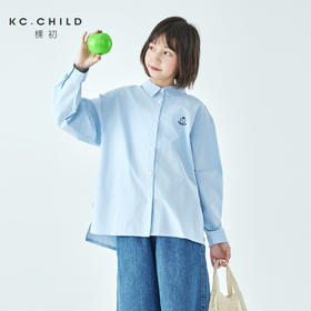 预售3.27发 棵初26年春季新款亲子中大女童胸前水果印花长袖衬衫纯棉宽松衬衣