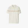 BURBERRY 巴宝莉 男士马术骑士徽标刺绣条纹棉质短袖 Polo 衫 米色 8104054 C1412 商品缩略图0