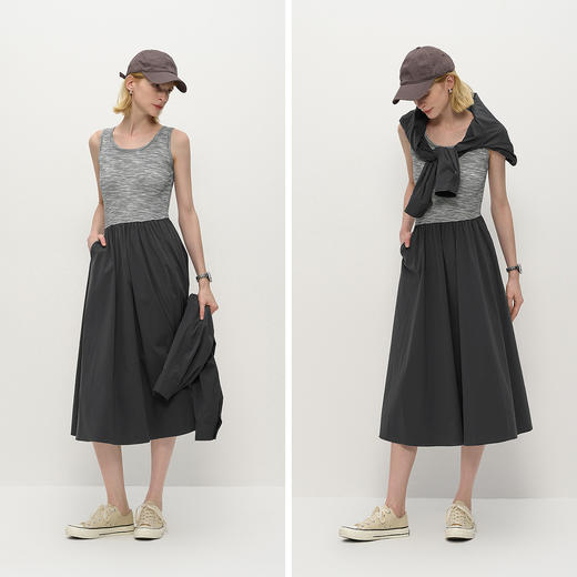 商场同款|森马连衣裙女春季拼接背心裙短外套2026新款休闲两件套 商品图4