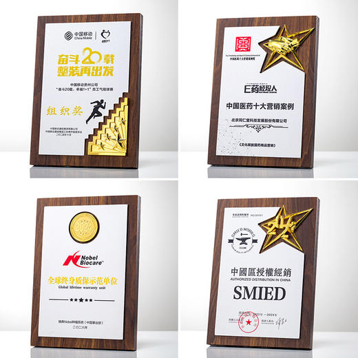 授权牌奖牌匾五角星铝板五角星大拇指合作商会加盟代理经销商证书 商品图1