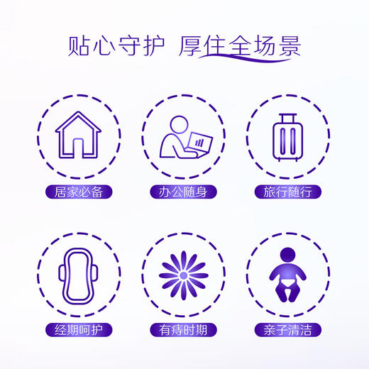 唯洁雅厚柔系列纯水湿厕纸 80片4包 商品图4