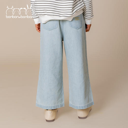 浅蓝牛仔阔腿裤 商品图1