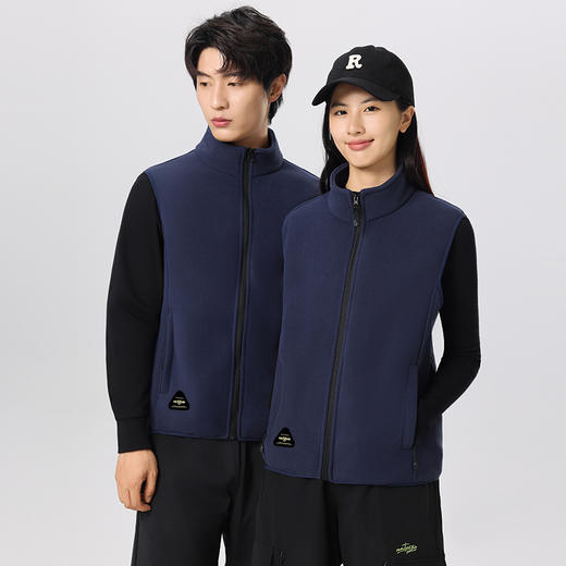 自由基地新款超细摇粒绒衫保暖马甲内穿户外轻量百搭男女拉链背心 NMJ-2030 商品图2
