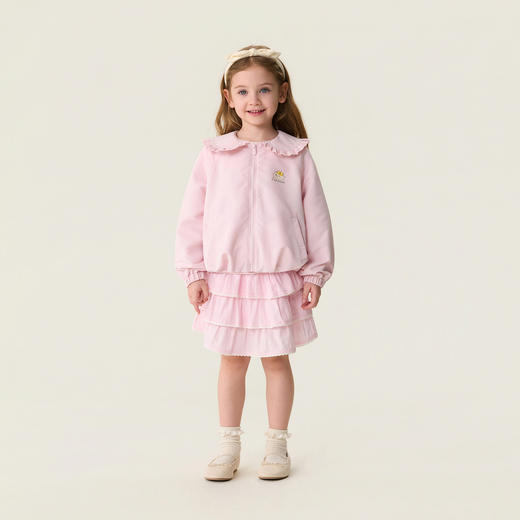 马克珍妮珠光宝气猫咪女童翻领花苞外套2026年春装新款560088 商品图2