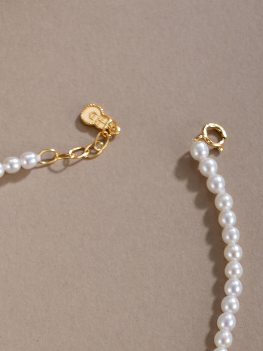 子佩集【福禄吉象】银S925珍珠惜王妃手链【QNS0023-8】3mm珠镀金葫芦大象2601 商品图5