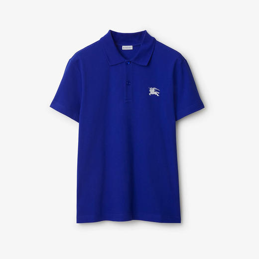 BURBERRY 巴宝莉 男士马术骑士徽标刺绣棉质短袖 Polo 衫 蓝色 8084936 B7323 商品图0