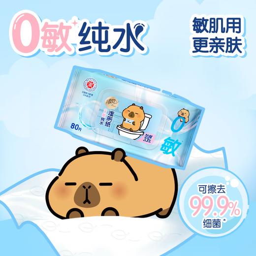 【清风X卡皮巴拉联名款】清风纯水湿厕纸 80片5包 商品图5