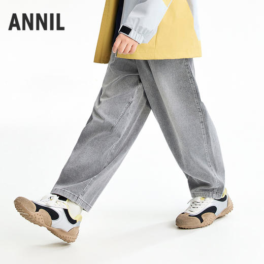 【实体店同款】男童全腰牛仔单裤春季新款安奈儿童装AB616034 商品图2