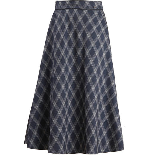 「自」全新升级【铂金会员137/天猫179/差价42】(12347)洛诗琳时尚格子半身裙2026春季新款高腰显瘦大摆A字裙 商品图4