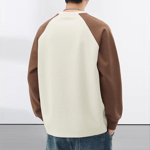 裁缝学苑MH08美式拼色插肩袖卫衣纸样男装新款加绒打底长袖T恤样板 商品图1