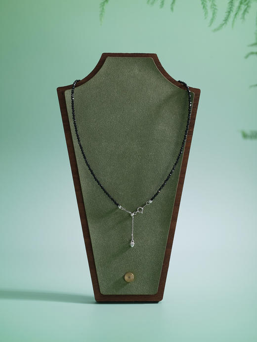 子佩集【深海絮语】银S925珍珠惜王妃项链【ZZXL001】2mm黑珠14-17mm扁珠巴洛克双色2601 商品图5