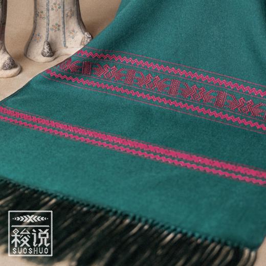 秋冬上新【梭说】盎然.昭萌 纯手工限量设计围巾 侗族传统织锦工艺丝光棉 围巾披肩文创礼物 原创设计 商品图2