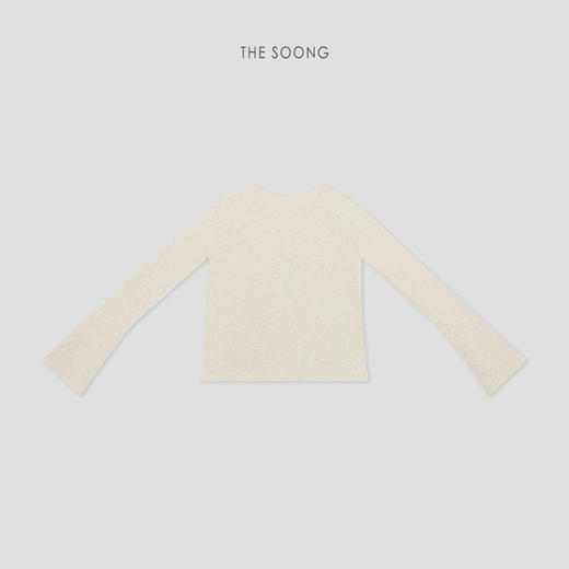 THESOONG|"肌理糯感"1oo纯棉亲肤软糯慵懒感卷边长袖T恤HWTX8585 商品图8